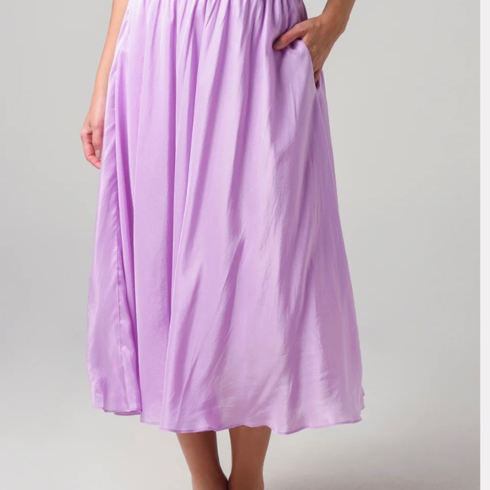 Vince women’s gathered Silk pull-on skirt